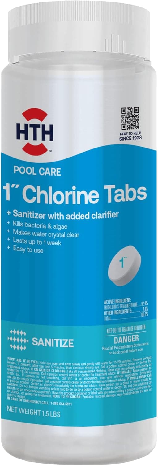 HTH Chlorine Tablets 1.8kg Swimming Pool Sanitizer