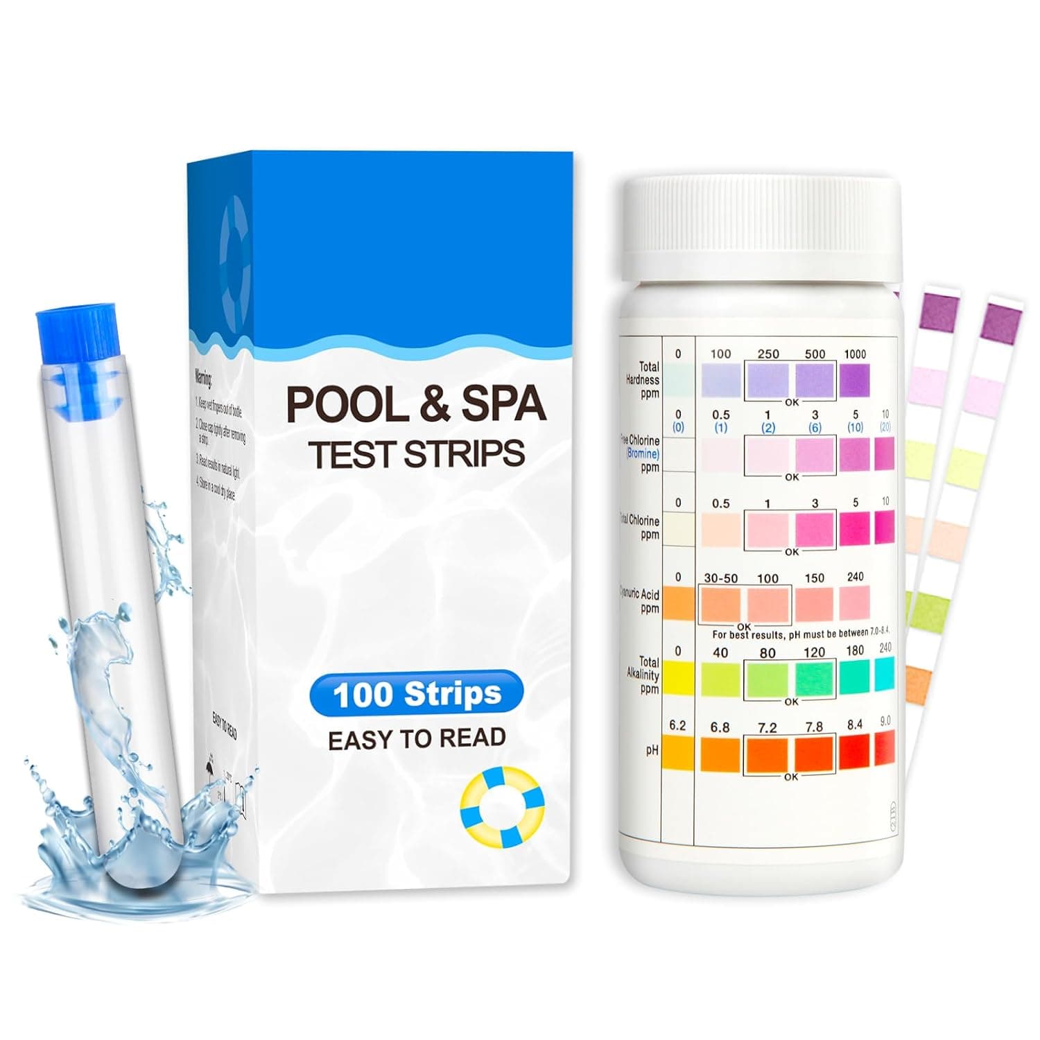 Pool Testing Strip for Alkalinity Freshwater and Saltwater Pools