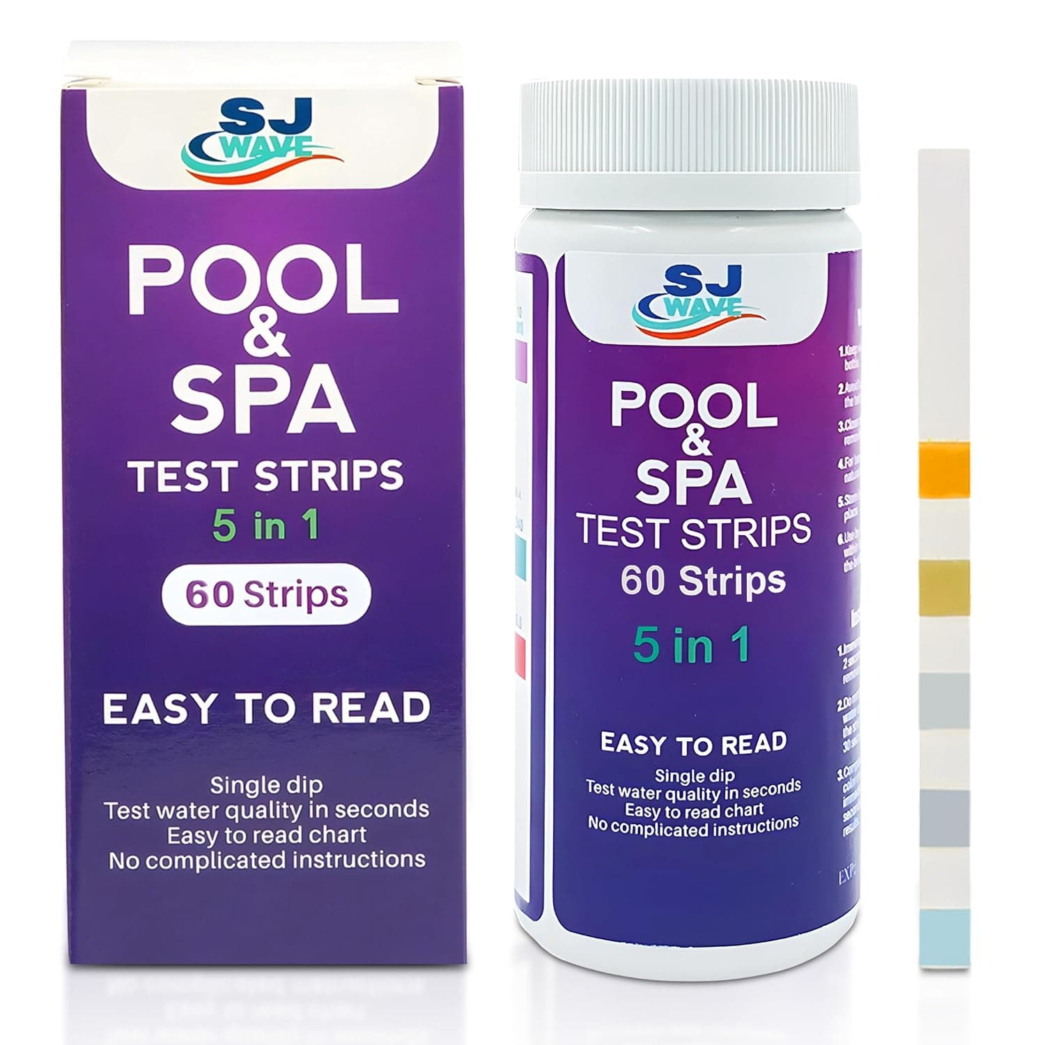 Pool Spa Test Strips for Alkalinity and pH Testing